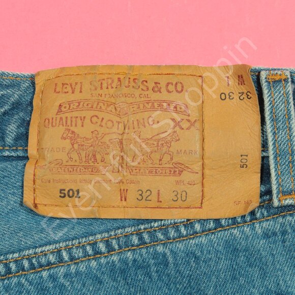 Vintage Levis 501 Jeans Mens 32 Blue Original Straight Denim 90s - Picture 4 of 7